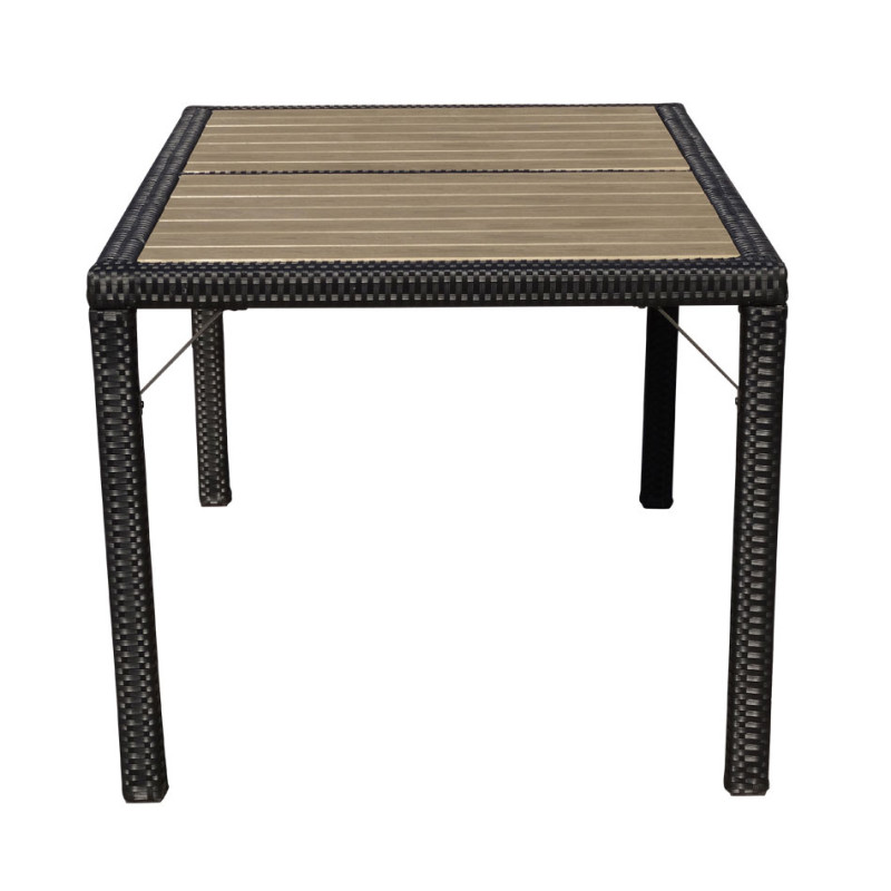 Table de jardin Ariana polyrotin, WPC bois composite-anthracite