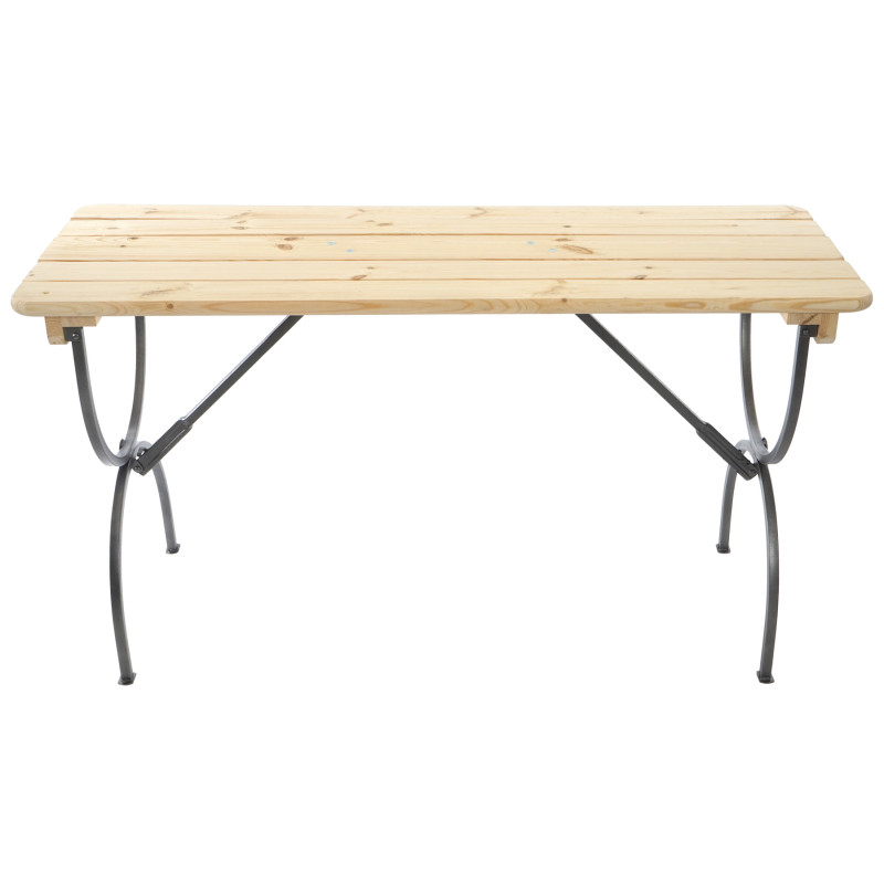 Table de jardin ou de brasserie LINZ, qualité gastronomique, bois massif, nature - 180cm