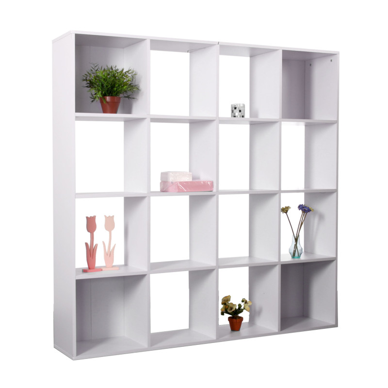 Etagère / bibliothèque Ottawa séparation de pièce 150x150x30cm - blanc