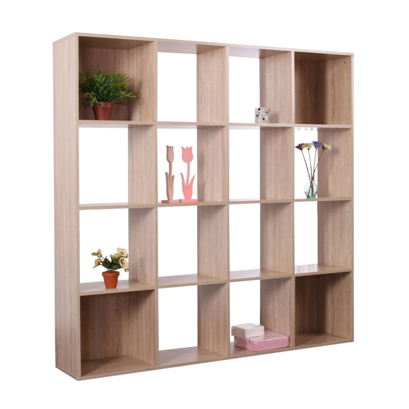 Etagère / bibliothèque Ottawa séparation de pièce 150x150x30cm - coloris chêne