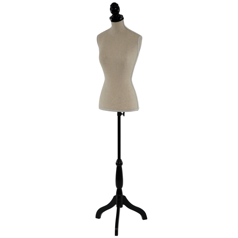 Mannequin de couture de tailleur buste torse féminin T220 - mousse, crème