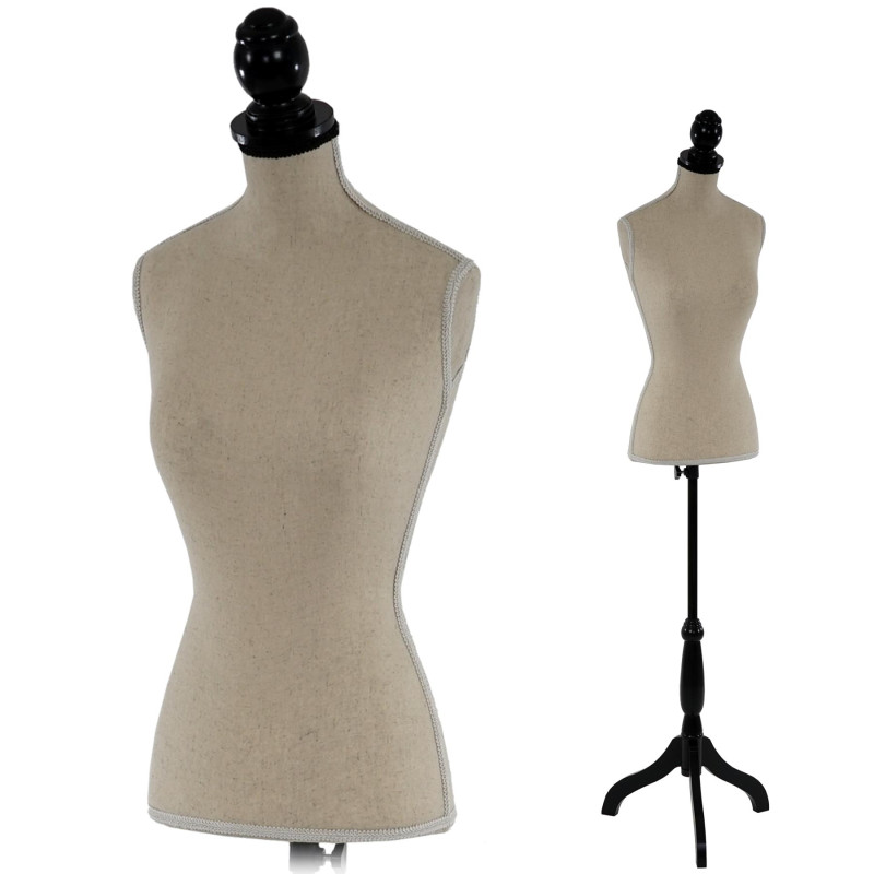 Mannequin de couture de tailleur buste torse féminin T220 - mousse, crème