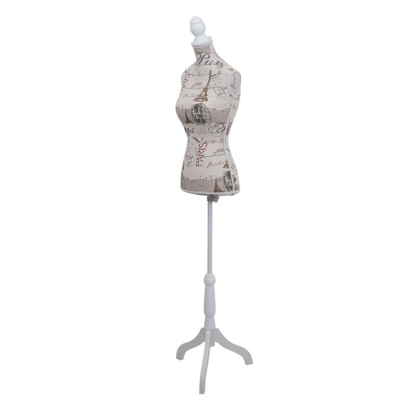 Mannequin de couture de tailleur buste torse féminin T220 - mousse, motif Paris