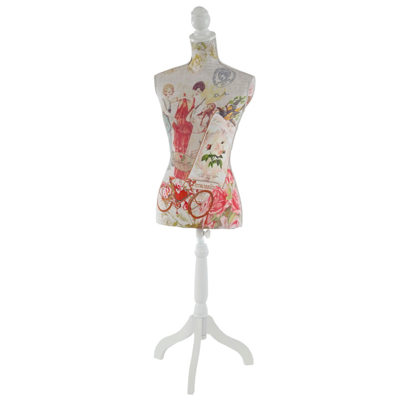 Mannequin de couture de tailleur buste torse féminin T222 - fibre de verre, motif femmes