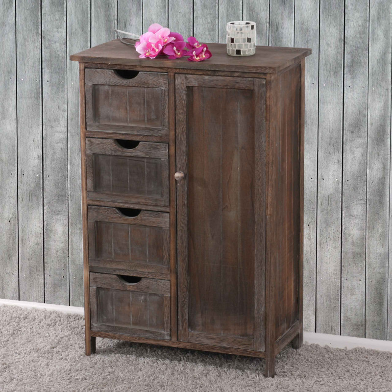 Commode / armoire, 82x55x30cm, shabby chic, vintage - marron