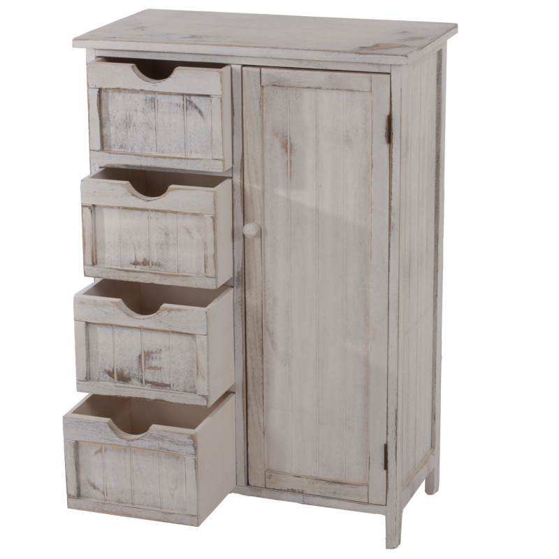 Commode / armoire, 82x55x30cm, shabby chic, vintage - blanc