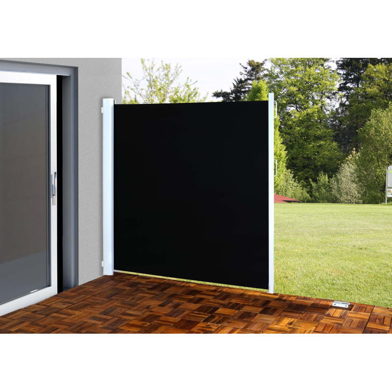 Store à poser latéral T140 brise vue, abat vent, aluminium - 1,8x3m, anthracite