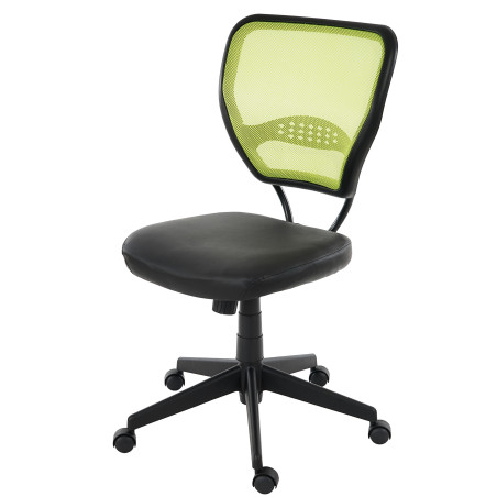 Fauteuil/chaise de bureau Seattle, charge 150kg, similicuir - vert, sans accoudoirs