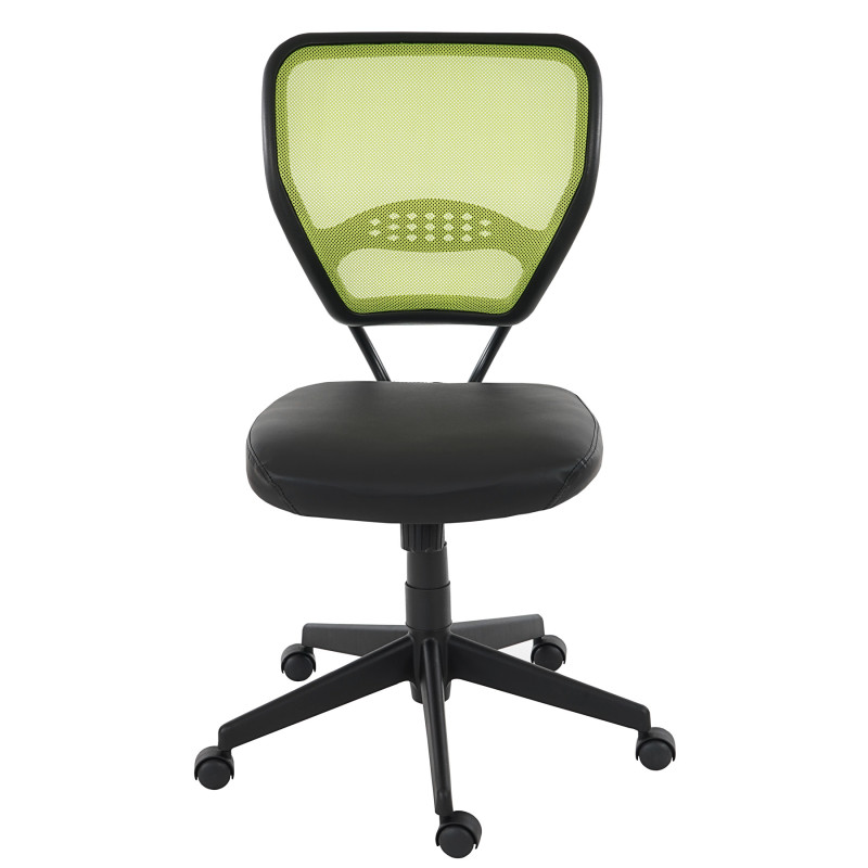 Fauteuil/chaise de bureau Seattle, charge 150kg, similicuir - vert, sans accoudoirs