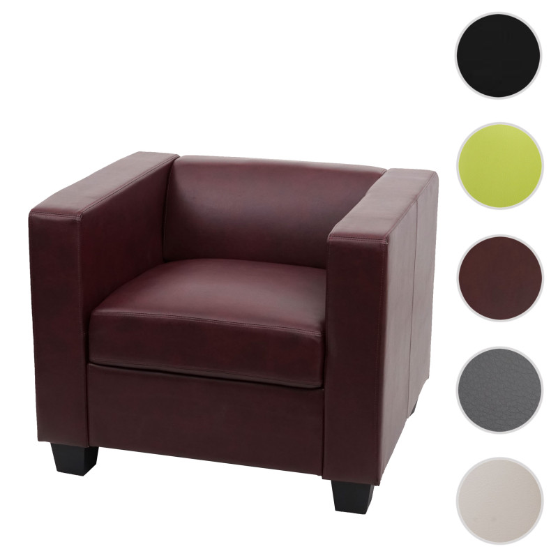 Fauteuil Club / Lounge Lille, simili-cuir, vert clair