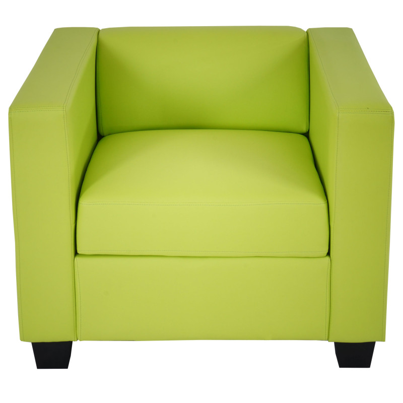 Fauteuil Club / Lounge Lille, simili-cuir, vert clair