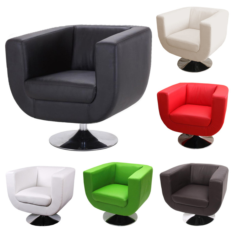 Fauteuil lounge TREVISO II similicuir polyuréthane - vert clair