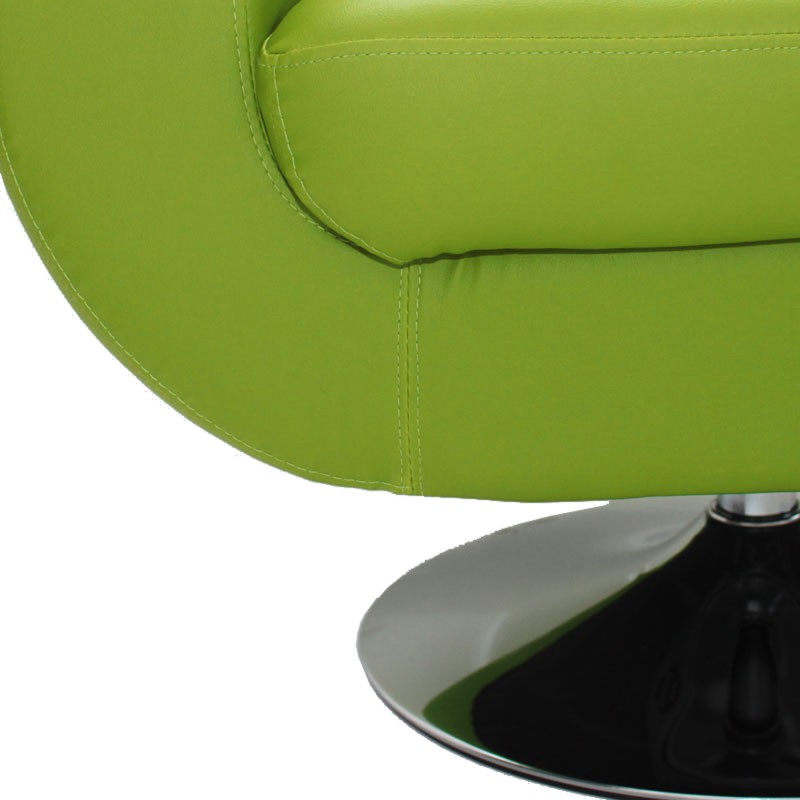 Fauteuil lounge TREVISO II similicuir polyuréthane - vert clair