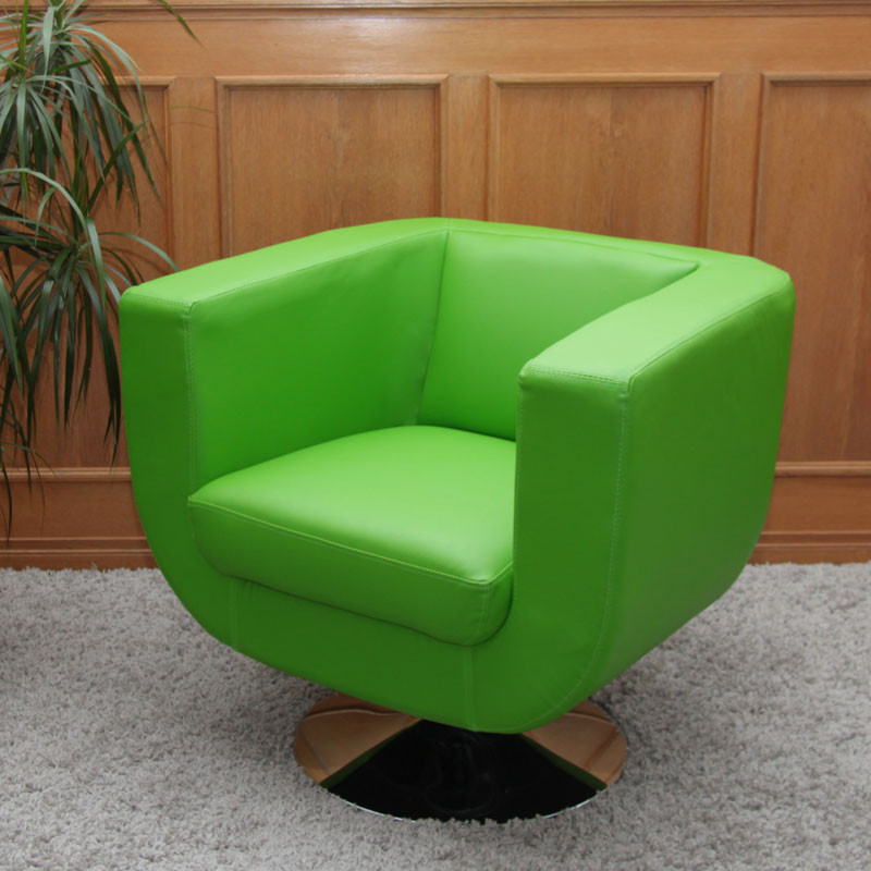 Fauteuil lounge TREVISO II similicuir polyuréthane - vert pomme