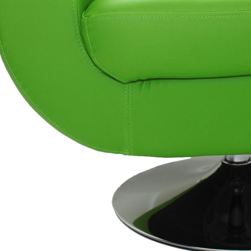 Fauteuil lounge TREVISO II similicuir polyuréthane - vert pomme