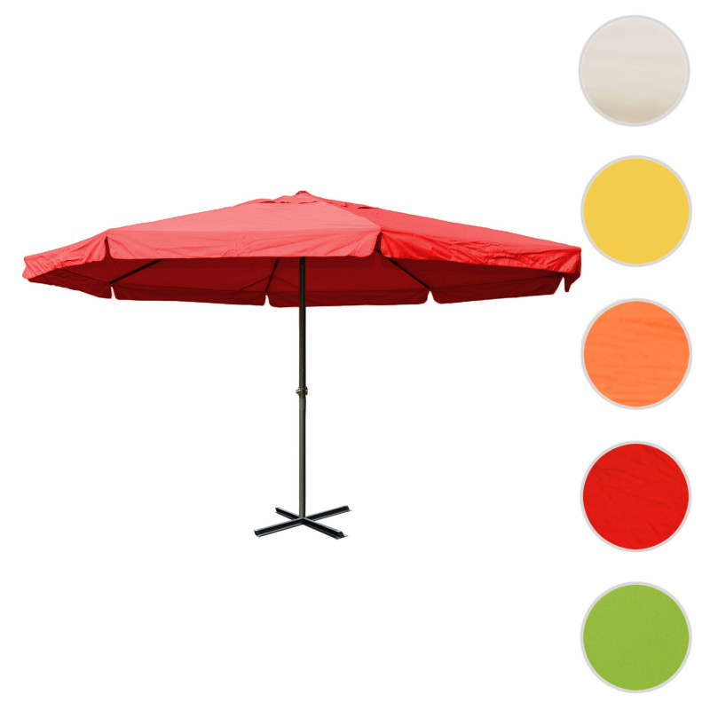 Parasol aluminium Meran Pro ø 5m avec volant - bordeaux