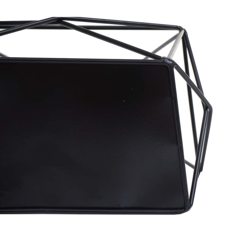 Étagère murale Étagère suspendue Étagère de décoration Étagère de cuisine, métal 44x23x11cm - noir