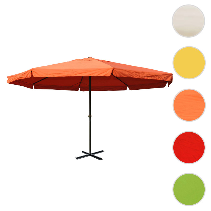 Parasol aluminium Meran Pro ø 5m avec volant - terracotta