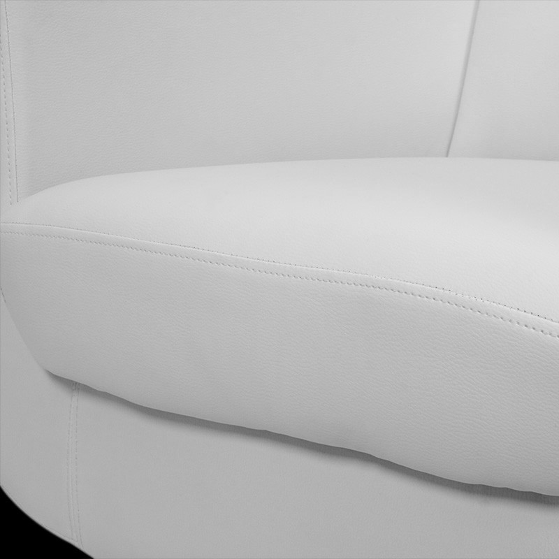 Fauteuil lounge TREVISO II similicuir polyur?thane - blanc