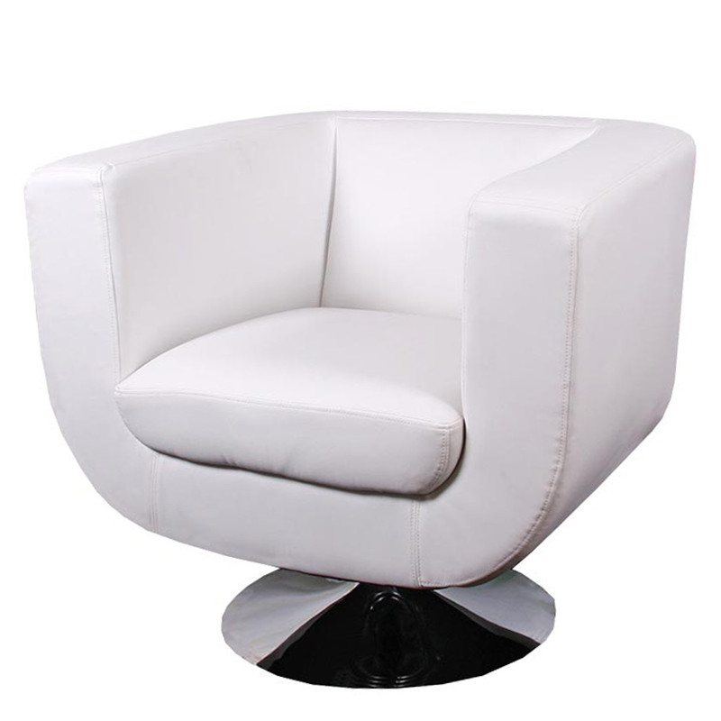 Fauteuil lounge TREVISO II similicuir polyur?thane - blanc