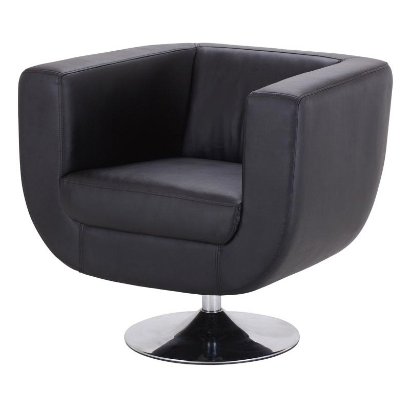 Fauteuil lounge TREVISO II similicuir polyur?thane - noir