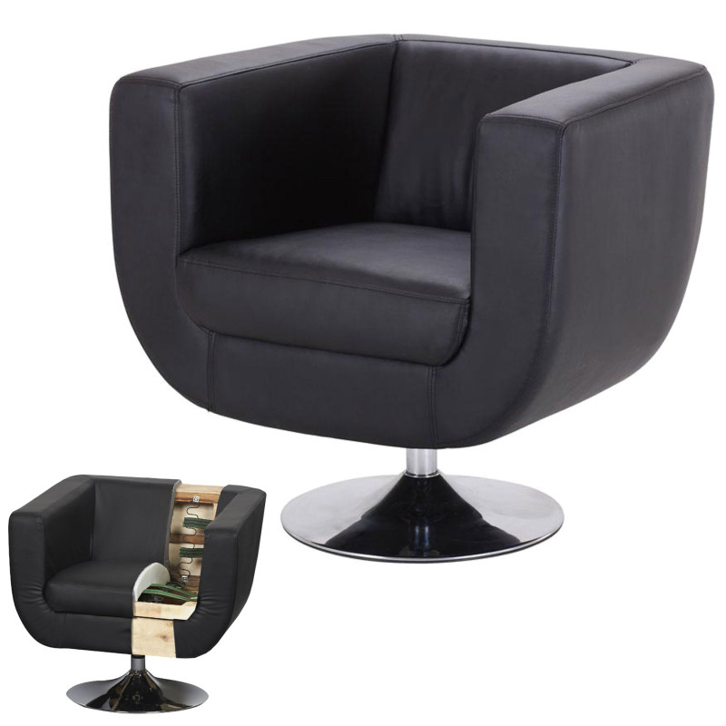 Fauteuil lounge TREVISO II similicuir polyur?thane - noir