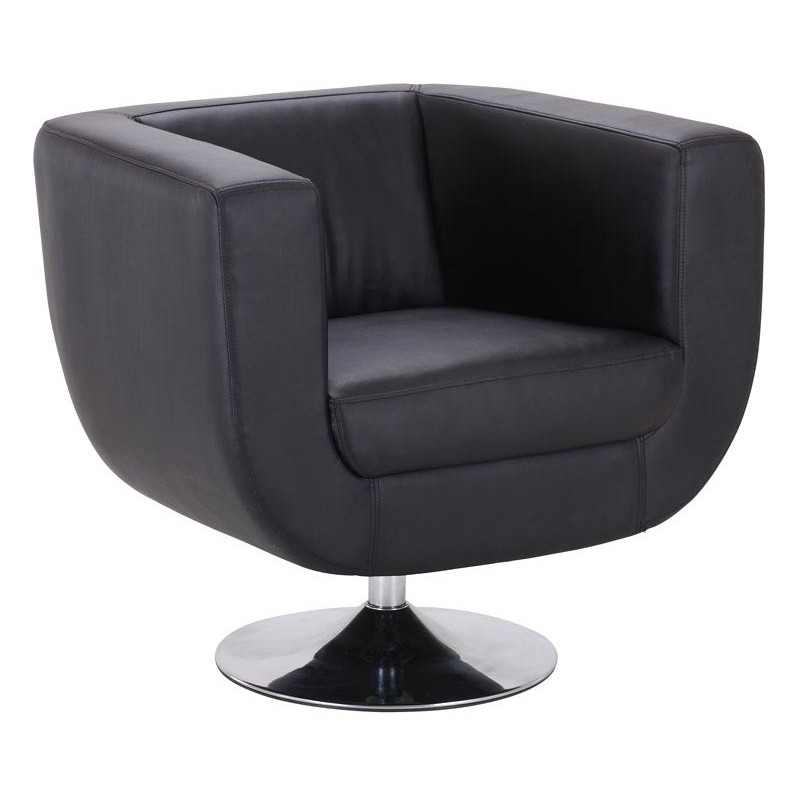 Fauteuil lounge TREVISO II similicuir polyur?thane - noir