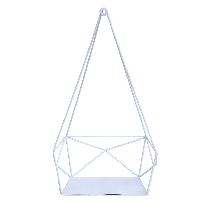 Étagère murale Étagère suspendue Étagère de décoration Étagère de cuisine, métal 44x23x11cm - blanc