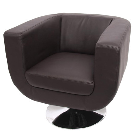 Fauteuil lounge TREVISO II similicuir polyuréthane - marron