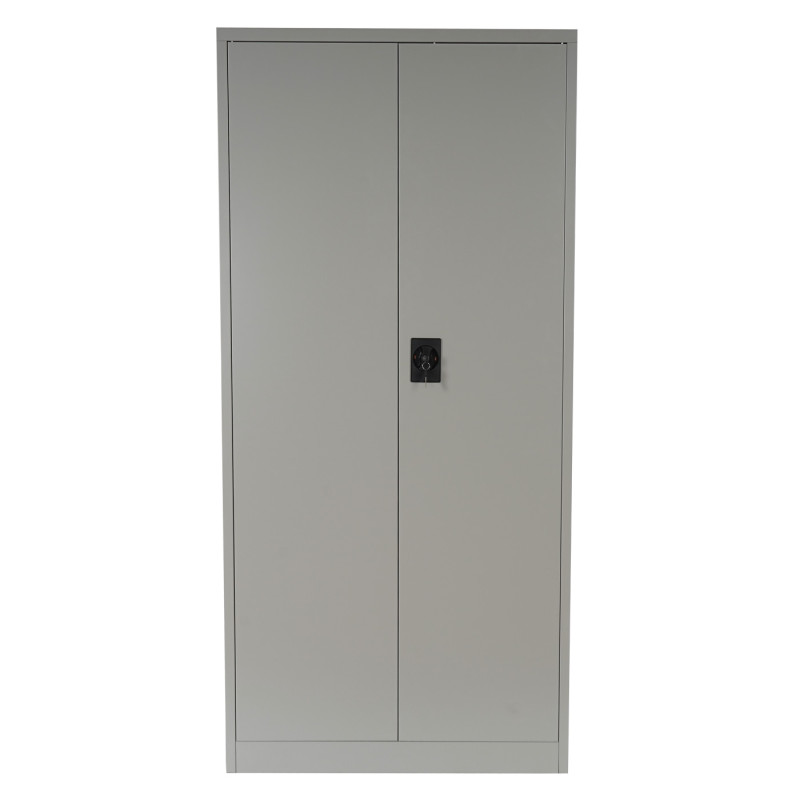 Meuble-classeur Boston T130, placard de bureau en métal, 47kg, 2 portes, 180x85x40cm - gris