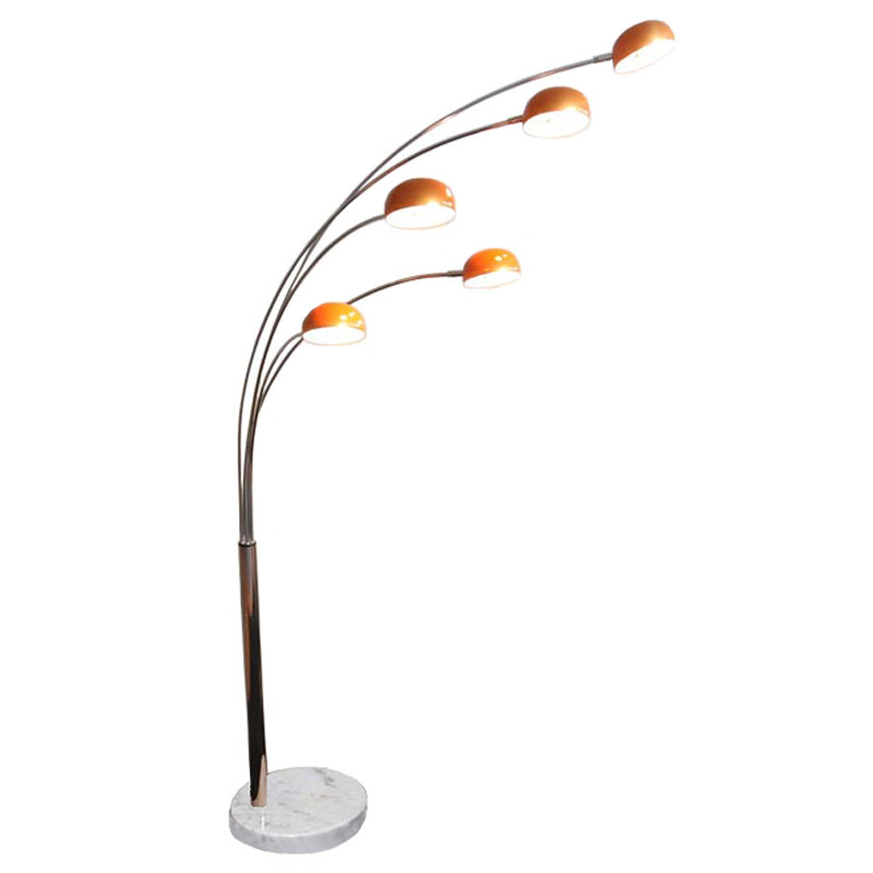 Lampe effet bouquet Five Fingers, les 5 doigts, lampe sur pied, 220cm, orange