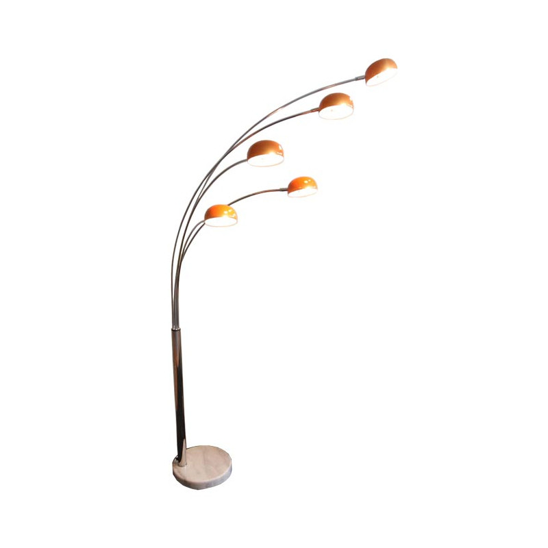 Lampe effet bouquet Five Fingers, les 5 doigts, lampe sur pied, 220cm, orange