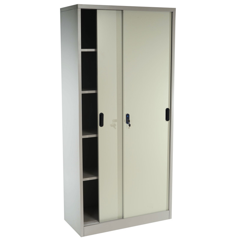 Meuble-classeur Boston T131, vestiaire, placard en métal, 43kg 180x85x40cm - crème