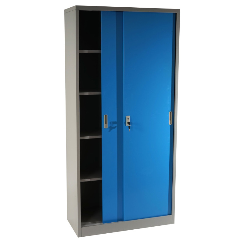 Meuble-classeur Boston T131, vestiaire, placard en métal, 43kg 180x85x40cm - bleu