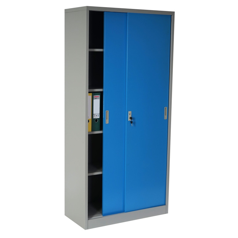 Meuble-classeur Boston T131, vestiaire, placard en métal, 43kg 180x85x40cm - bleu