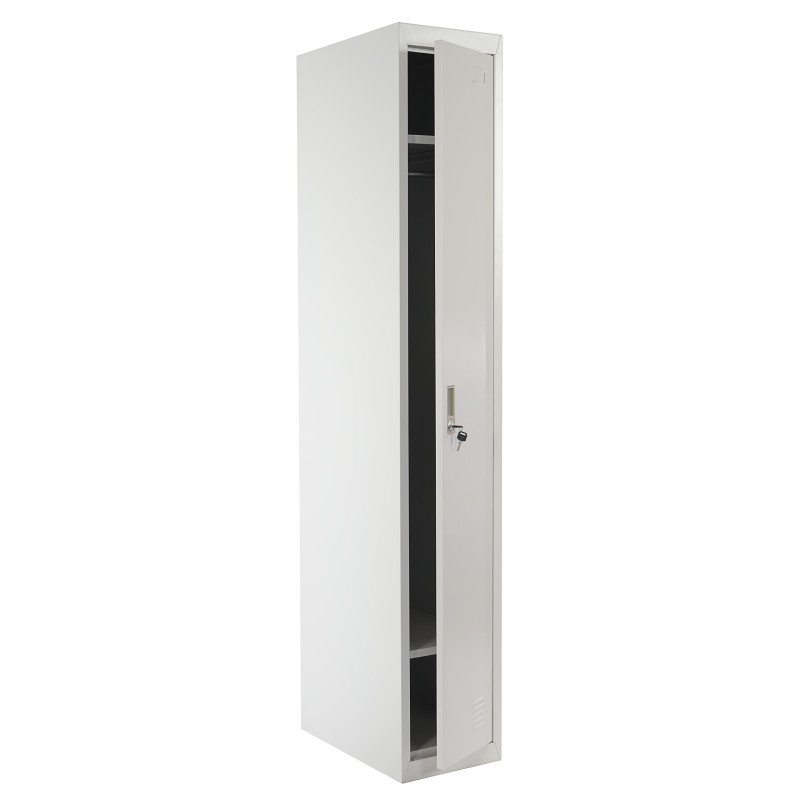 Vestiaire Boston T163, armoire métallique de personnel, 180x30x50cm selon ASR - gris