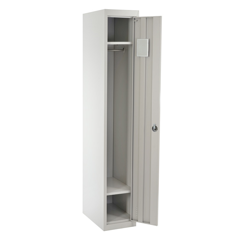 Vestiaire Boston T163, armoire métallique de personnel, 180x30x50cm selon ASR - gris