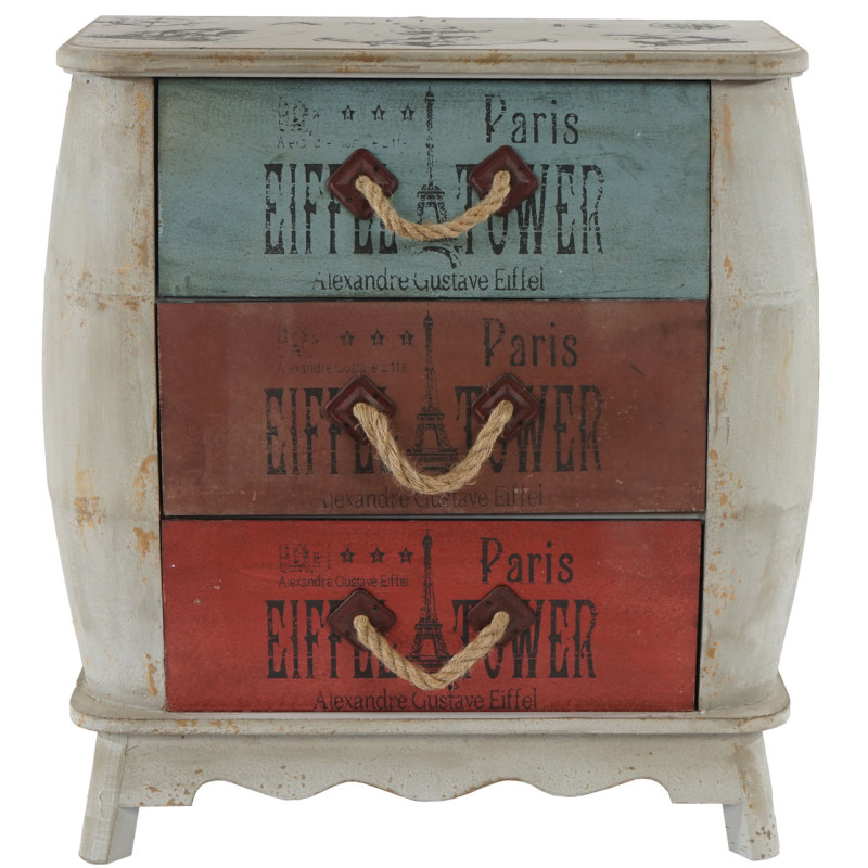 Commode Leiria armoire table d'appoint, vintage, shabby chic, 74x70x36cm