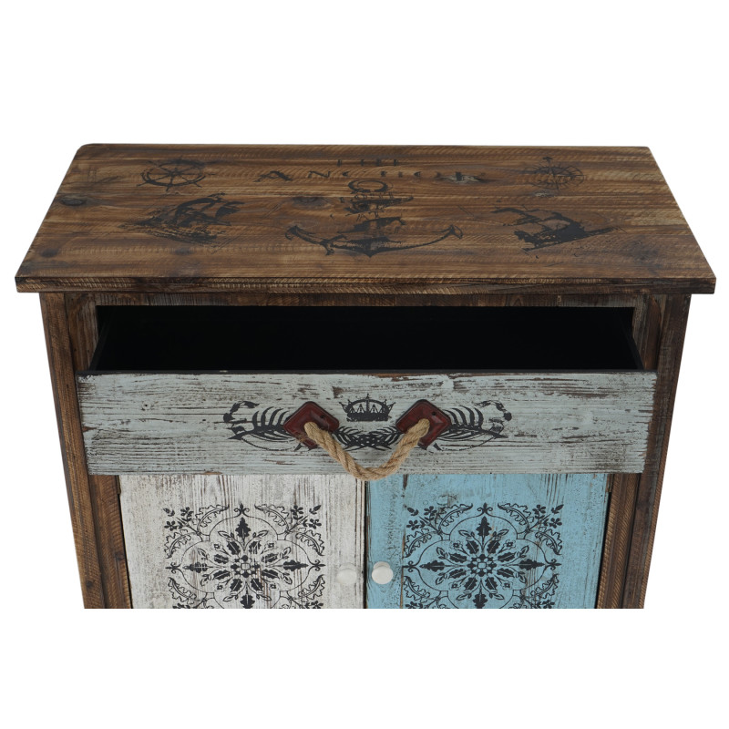 Commode Funchal armoire table d'appoint, vintage, shabby chic, 84x80x40cm