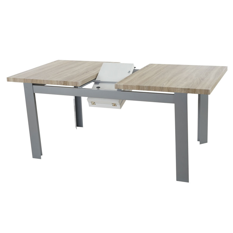 Table de salle à manger Bristol, extensible, à rallonges, 150-180cm - chêne