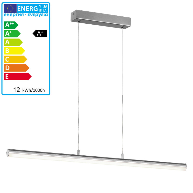 Lampe suspension lustre RL117, LED, avec suspension barre - 12W, 80cm