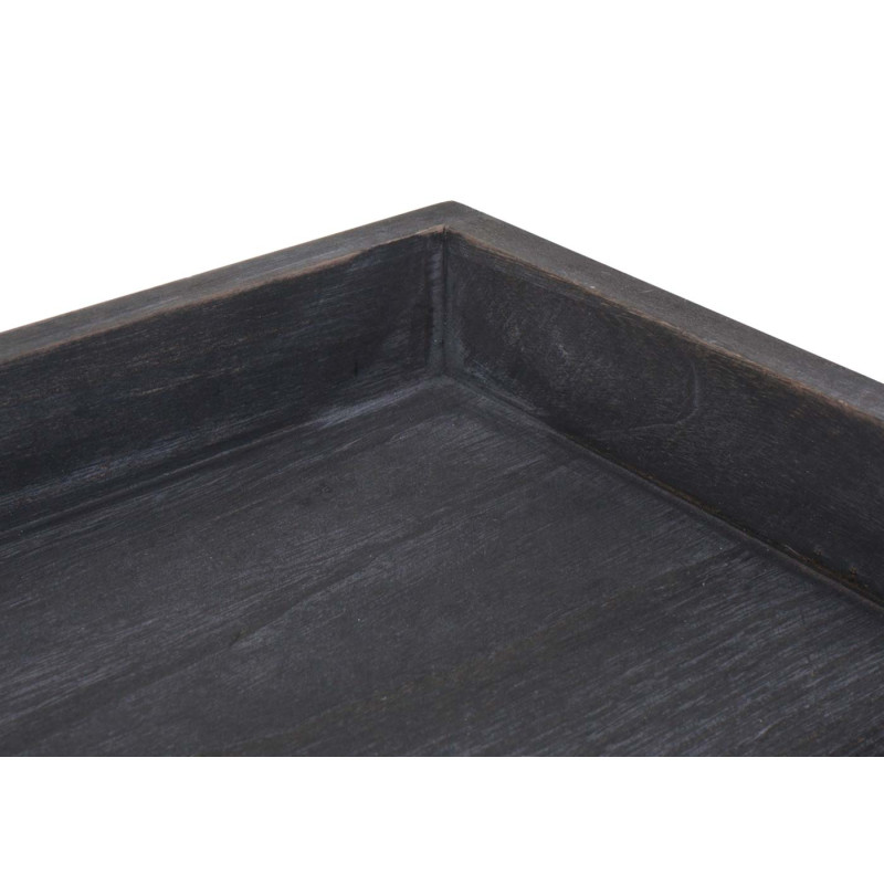 Étagère sur pied Étagère à plantes Étagère à livres, bois métal 3 étagères 90x100x35cm MVG-certifié - gris foncé