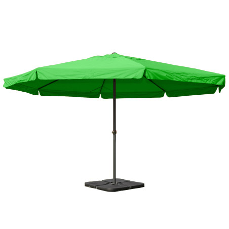 Parasol aluminium Meran ø 5m avec dalles à lester - vert