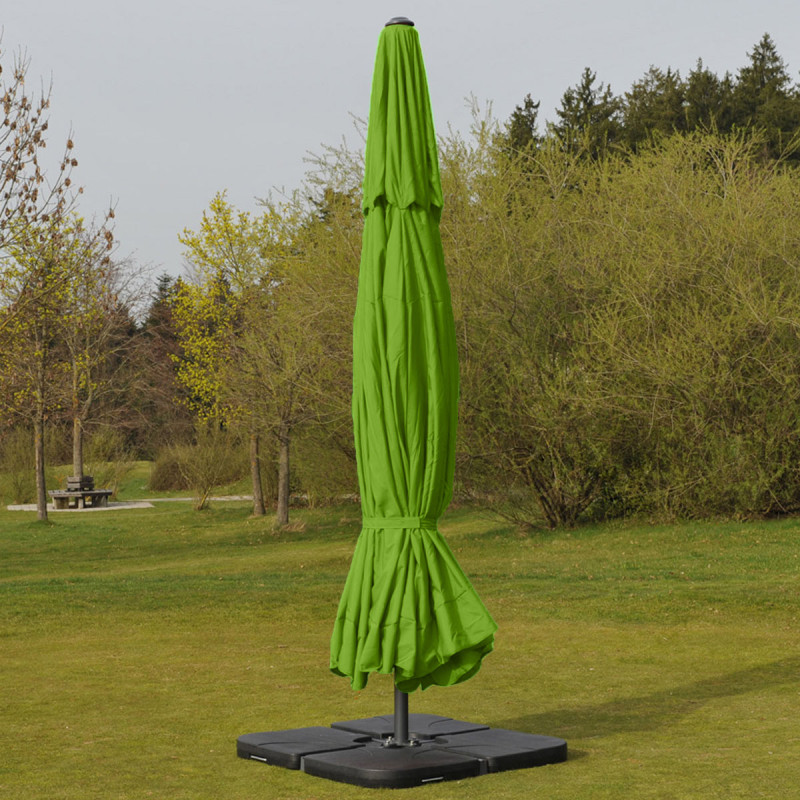 Parasol aluminium Meran ø 5m avec dalles à lester - vert