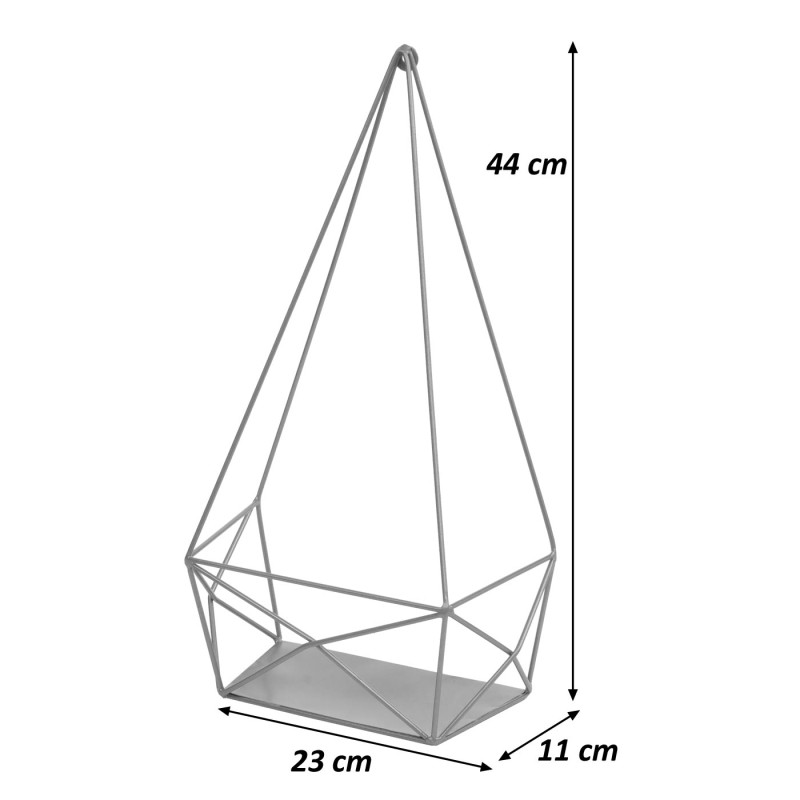 Étagère murale Étagère à suspendre Étagère de décoration Étagère de cuisine, métal 44x23x11cm - or