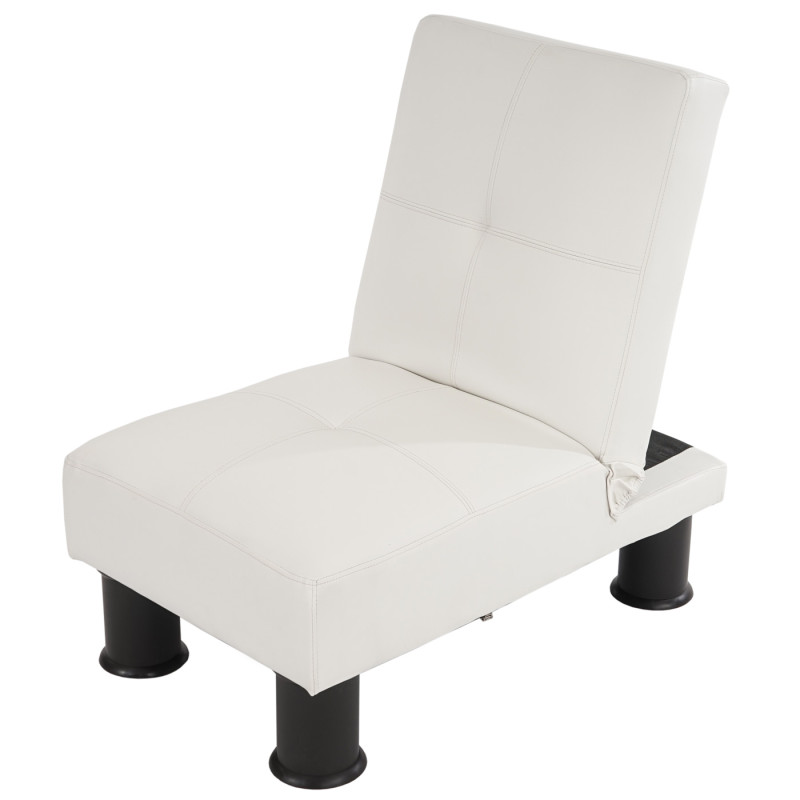 Canapé relax convertible lit d'amis lit d'appoint Melbourne II - similicuir, blanc