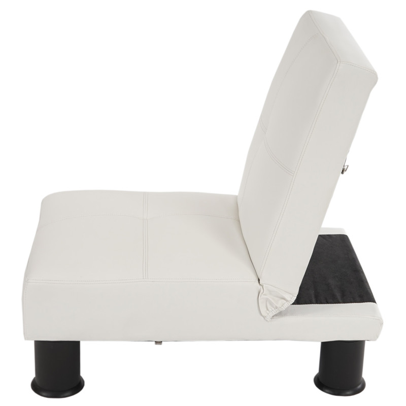 Canapé relax convertible lit d'amis lit d'appoint Melbourne II - similicuir, blanc