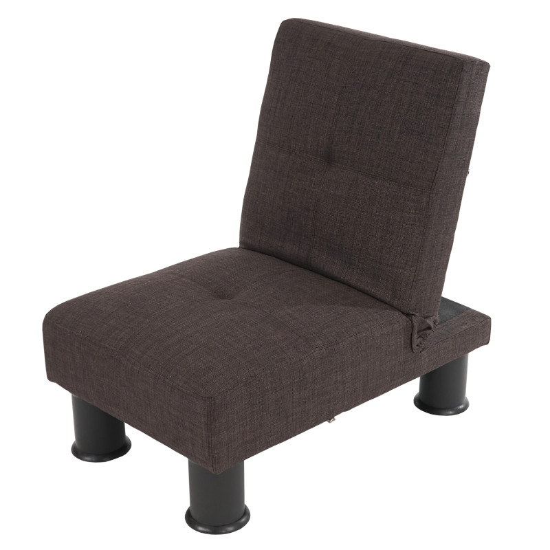 Fauteuil relax Canapé convertible lit d'amis lit d'appoint Melbourne II - tissu, marron