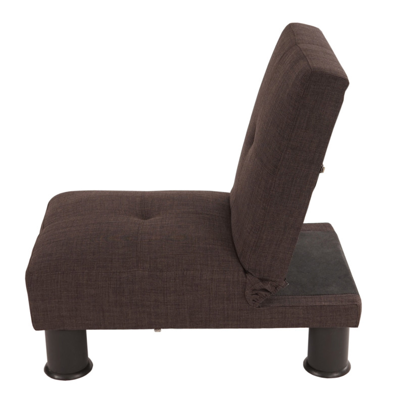 Fauteuil relax Canapé convertible lit d'amis lit d'appoint Melbourne II - tissu, marron