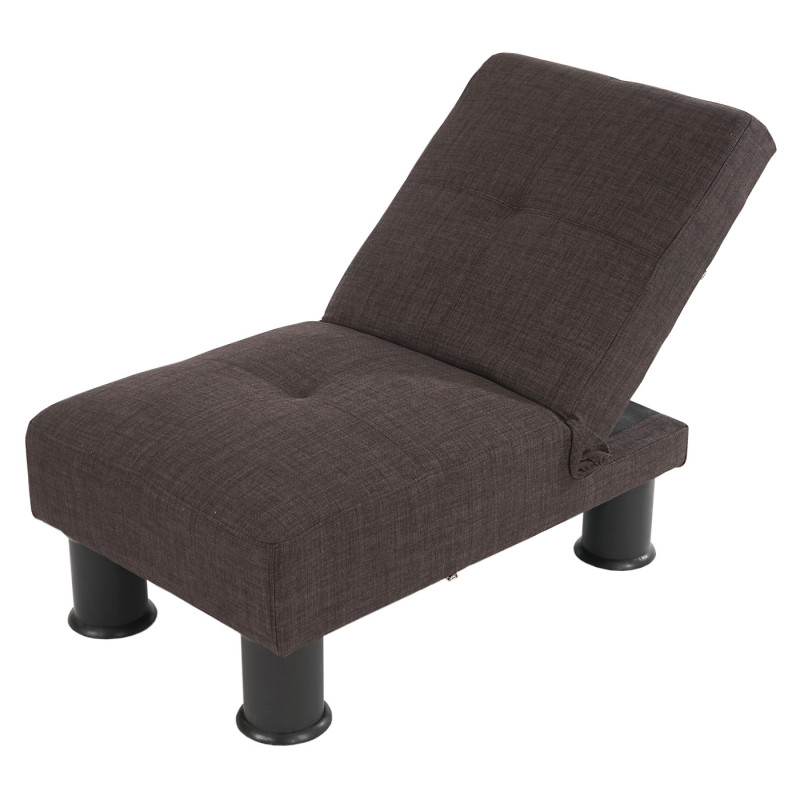 Fauteuil relax Canapé convertible lit d'amis lit d'appoint Melbourne II - tissu, marron